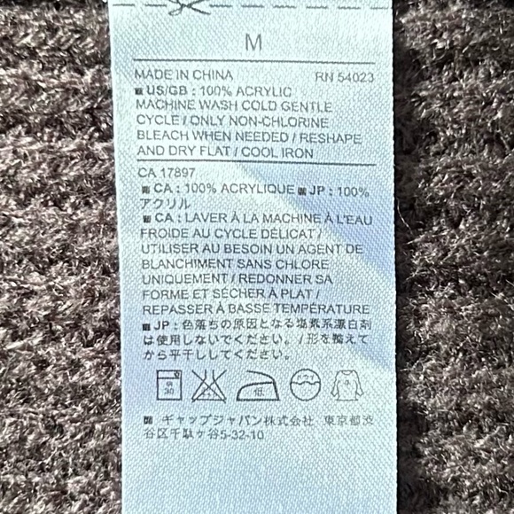 Banana Republic Burgundy Ribbed Turtleneck Sweater Medium Back Slit - Picture 5 of 8